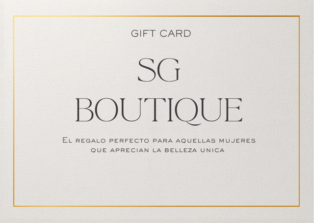Tarjeta de Regalo Sg Boutique